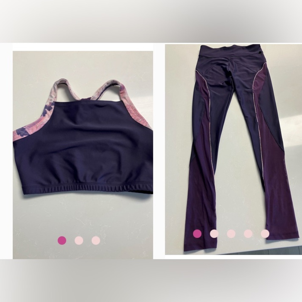 Mariia Matching Legging and Sports Bra set with floral accents (by Bloch)